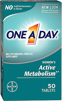 Bayer One A Day Women's Active Metabolism 50 таблеток (4384303991)