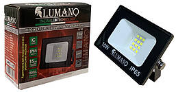 Прожектор LED SMD10W 6000K чорний (L-15см з радіатором) STANDARDeco ТМ LUMANO