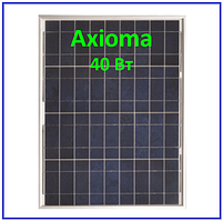 Сонячна батарея (панель) 40Вт, полікристалічна AX-40P, AXIOMA energy