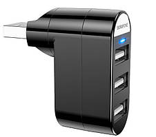 HUB адаптер BOROFONE DH3 3USBx2.0, чорний