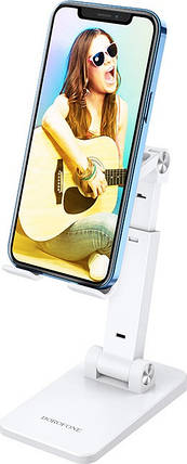 Тримач для телефону і планшета настільний BOROFONE BH57, білий, фото 2