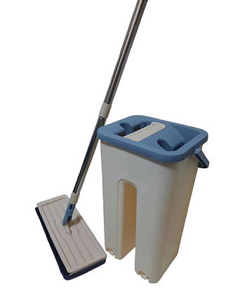Набір швабра і відро з віджимом Scratch Cleaning Mop G3 Small 13334, бежево-сірий, фото 1