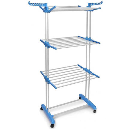 Сушарка для білизни багатоярусна підлогова Garment Rack With Wheels TW116, фото 1