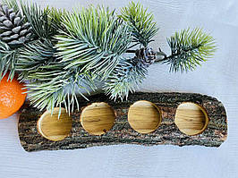 Дегустаційний сет КерамКлуг під 4 чарки 35*10*2.7 см