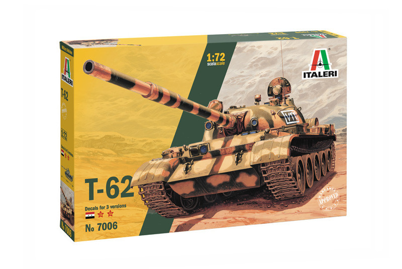 Т-62 Збірна модель радянського танка у масштабі 1/72. ITALERI 7006
