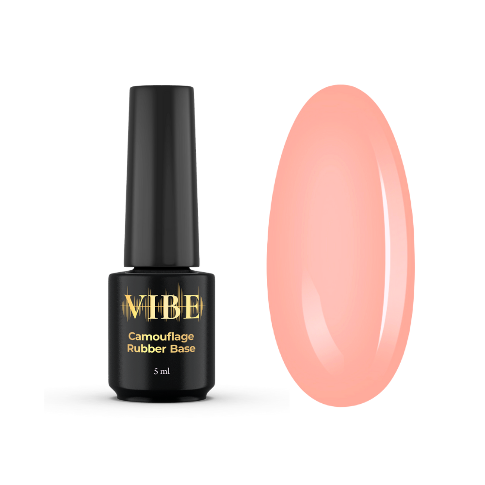 Основа камуфлююча для гель-лаку VIBE Rubber Base Color №19 Rojo Dus 5 мл, фото 1