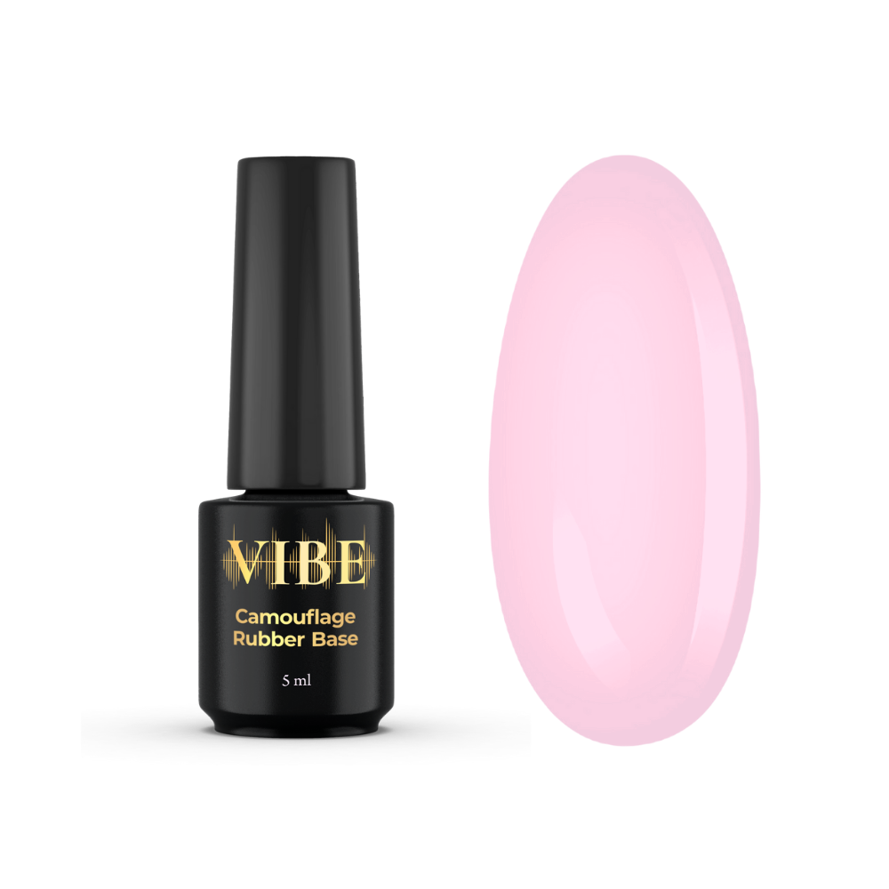 Основа камуфлююча для гель-лаку VIBE Rubber Base Color №26 Flamingo Blush 5 мл