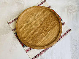 Тарілка кругла дубова КерамКлуп 30*2 см