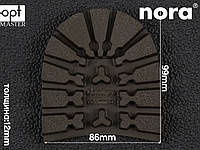 Contrec Nora 12мм набойка резиновая цв.коричневый (51) р.172