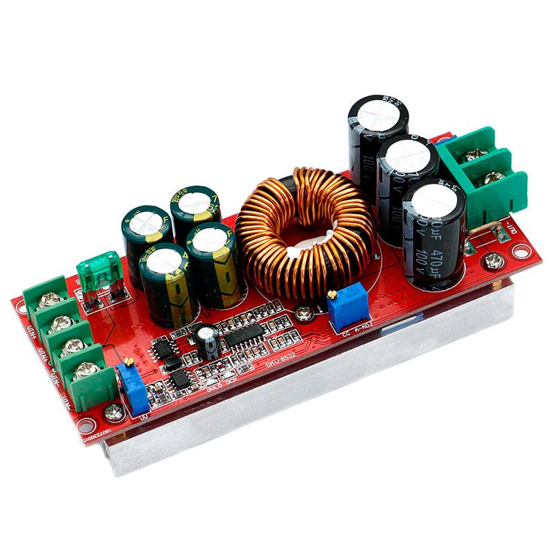 Модуль 1200W 20A  підвищуючий перетворювач з обмежувачем струму (Вхід 8-60В, вихід 12-80В)
