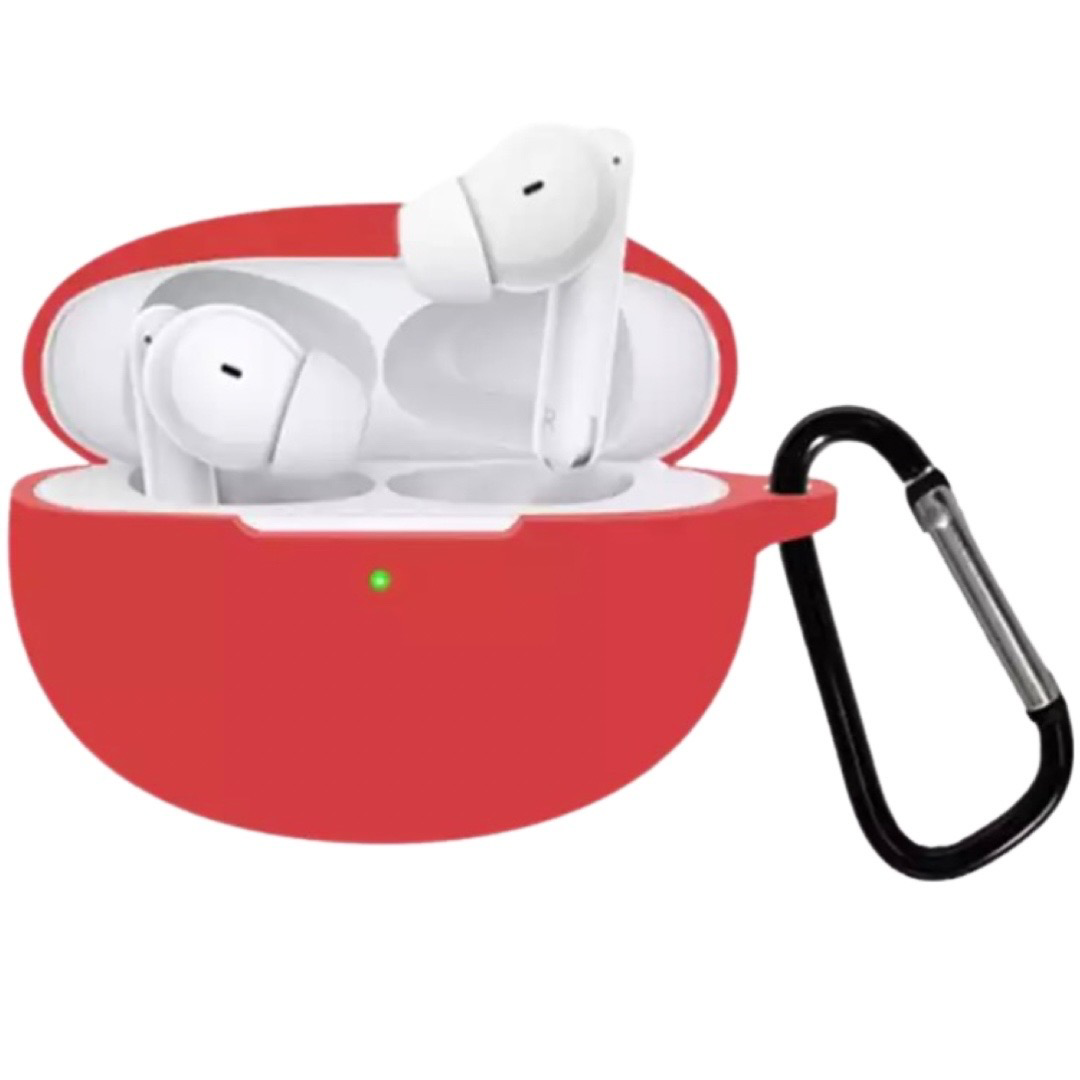 Силіконовий чохол із карабіном на OPPO Enco Free 2 (на оппо енко фрі 2) червоний