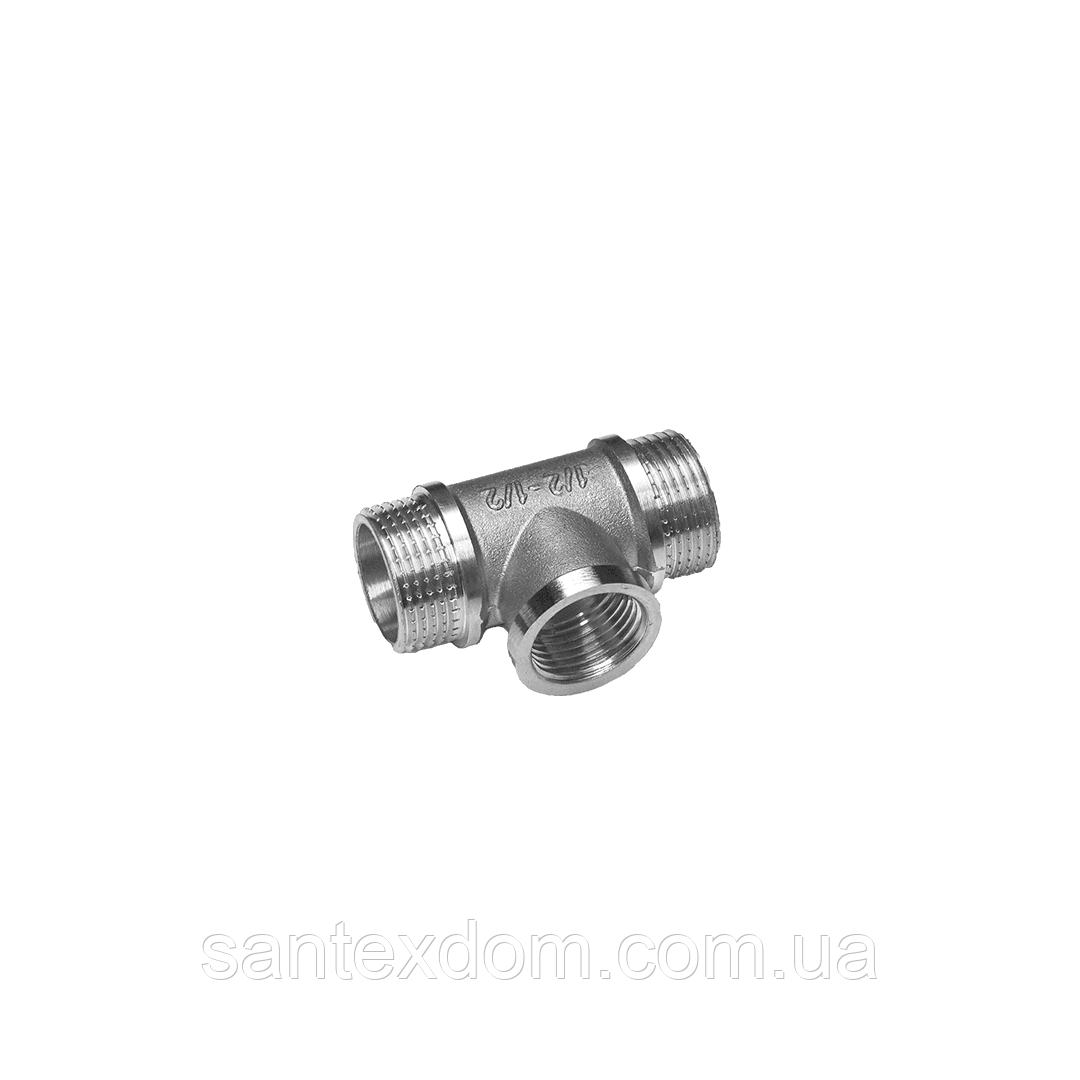 Трійник  1/2" З-1/2" В-1/2" З (Ni), фото 1