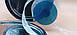 Магнітний підхоплювач для штор круг 3 см синій двостронній, фото 2