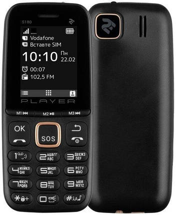Телефон 2E S180 (2021) DS Black-Gold Гарантія 12 місяців, фото 2