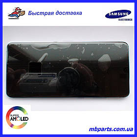 Дисплей з сенсором Samsung G985 Galaxy S20 Plus Blue,GH82-22134D, оригінал з рамкою!