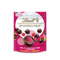 Сублимированные фрукты в черном шоколаде Lindt Sensation Fruit Framboise Cranberry 160g