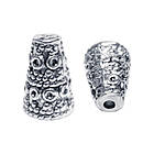 Набір 10 шт 10 мм Кінцевики для Шнура Конуси Дзвіночки, Метал, Колір Срібло, Фурнітура на Біжутерію, фото 3