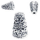 Набір 10 шт 10 мм Кінцевики для Шнура Конуси Дзвіночки, Метал, Колір Срібло, Фурнітура на Біжутерію, фото 4