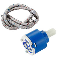 Смеситель для раковины (умывальника) REA BLOOM WHITE GOLD низкий, фото 3