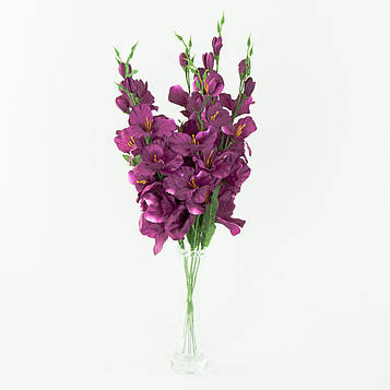 Гладіолус штучний пурпуровий (B174-30) Д-9-11 см  В-65 см |Коробка-12 шт|виробник-Польща