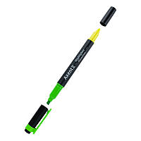 Маркер Axent Highlighter Dual 2534-04-A, 2-4 мм, клиновидный, зеленый+желтый