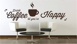 Наклейка "Coffee Happy" з оракалу