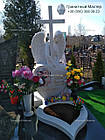 Красива елітний пам'ятник з білого мармуру жінці зі скульптурою янгола № 14, фото 2
