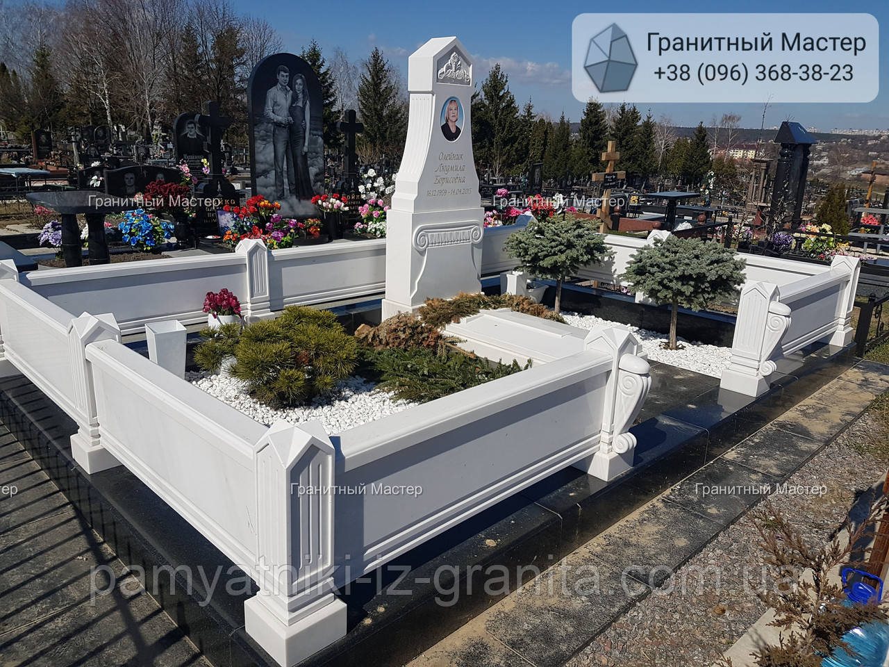 Памятник жінці з білого мармуру № 6, фото 1