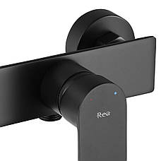 Смеситель для ванны REA URBAN BLACK черный настенный, фото 3