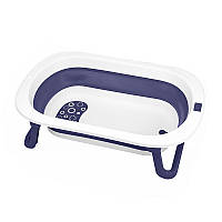 Дитяча ванночка Bestbaby BH-328 Blue + White для купання новонароджених складна