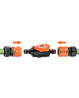 Claber Адаптер двосторонній з краном для конектора поливального шлангу бл.