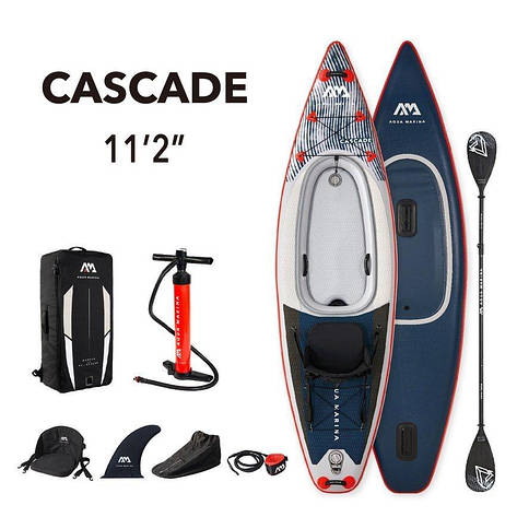 Дошка-каяк Aqua Marina CASCADE — iSUP & Kayak Hybrid 3.4 m/20cm with 2-IN-1 Paddle, BT-21CAP, фото 1