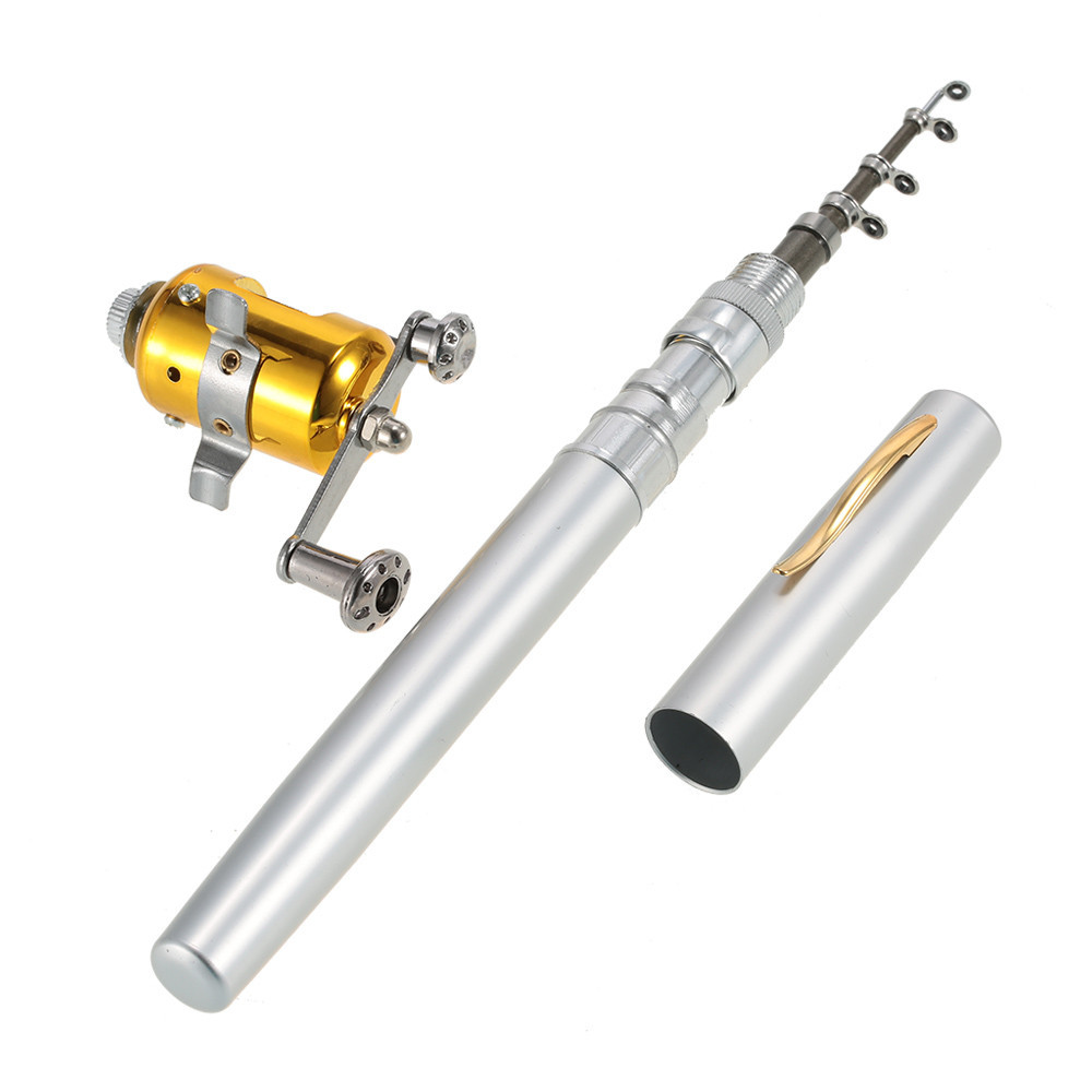Складная походная мини-удочка + катушка Fish Rod Silver (2595)