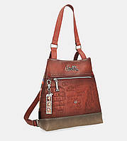 Рюкзак женский Anekke City Art anti-theft maroon backpack из коллекции City, 33815-046