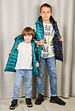 Дитячі двосторонні жилетки для хлопчиків та дівчаток, модель PL, колір синя з бірюзовим, розміри 110-134, фото 6