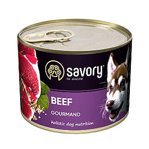 Вологий корм для собак Savory Dog Beef з яловичиною 200 г, фото 1