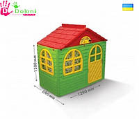 Детский домик для детей 02550/13 Долони Doloni 1290*690 зеленый пластик дом