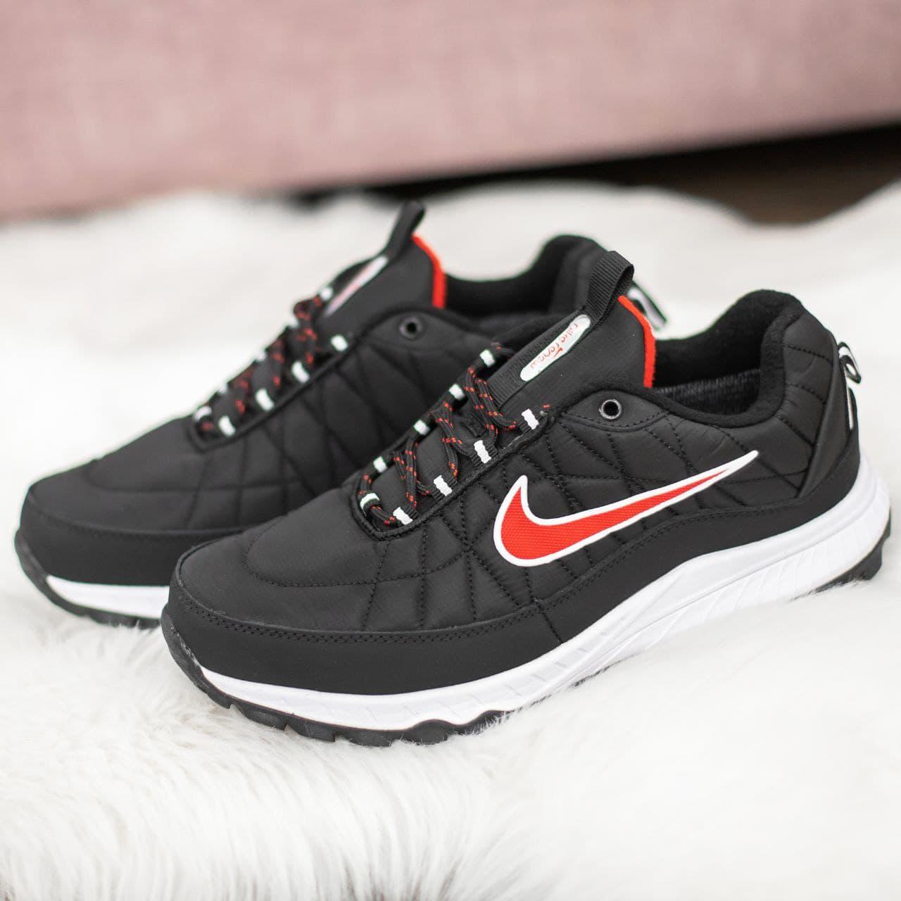 Термо кроссовки мужские еврозима черные с белым Nike. Мужская термо ...