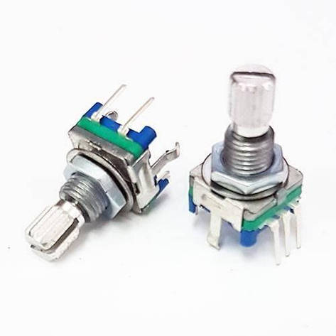 Енкодер EC11 (з кнопкою) 5Pin довжина ручки 15 мм, фото 1