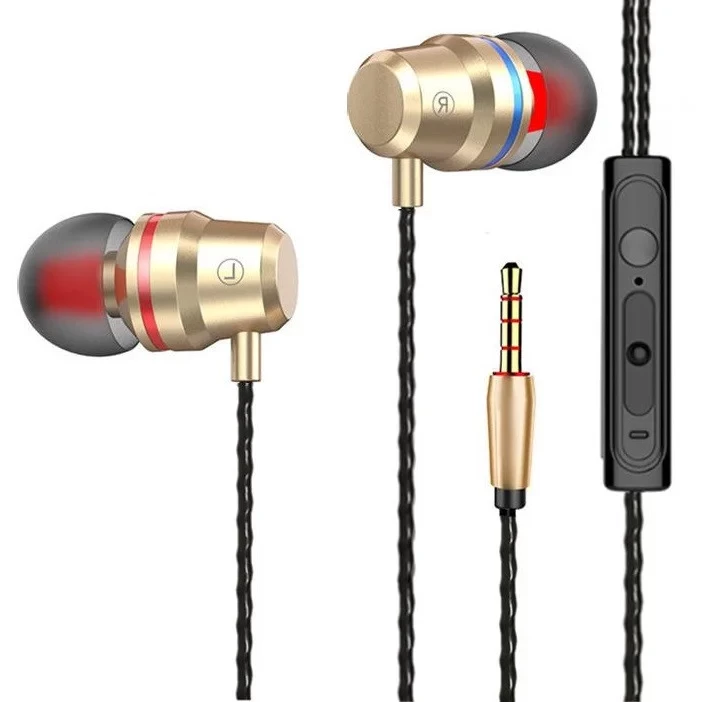 Металеві навушники 3.5 мм Гарнітура з Мікрофоном Суперзвук, фото 1