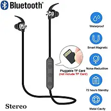 Навушники Bluetooth V4.2 XT-22 TF Карта Магнітні Металеві з Блютуз з Micro SD до 32Gb