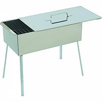 Коптильня двоярусна 500 x 270 x 175 мм, нержавіюча сталь, 0.8 мм, з піддоном, на ніжках, Camping Palisad 69526