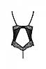 Боді з еко-шкіри та мережива Loona Body black S/M - Passion, фото 7