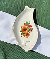 Оселедниця «Короп» 450 мл, деколь Соняшник, відводка золото