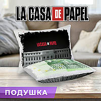 Подушка Бумажный дом "Банк" La casa de papel Прямоугольник