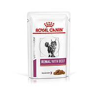 Royal Canin Renal Beef 85 г лечебный корм для кошек мелкие кусочки в соусе