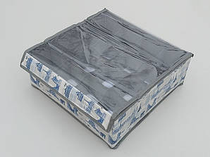 Органайзер 32×32×12 см на 16 відділень для зберігання білизни і дрібних предметів одягу. Колір сірий.