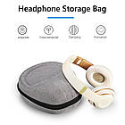 Чохол для навушників жорсткий Textile 21*17*10 см. Кейс-футляр для зберігання навушників, фото 3