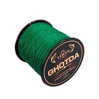 Шнур плетеный рыболовный 150м 0.5мм 36.2кг GHOTDA, зеленый
