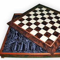 Дошка для шахів з місцем зберігання фігур 63*63 см коричнева Nibri Scaccchi CD64G